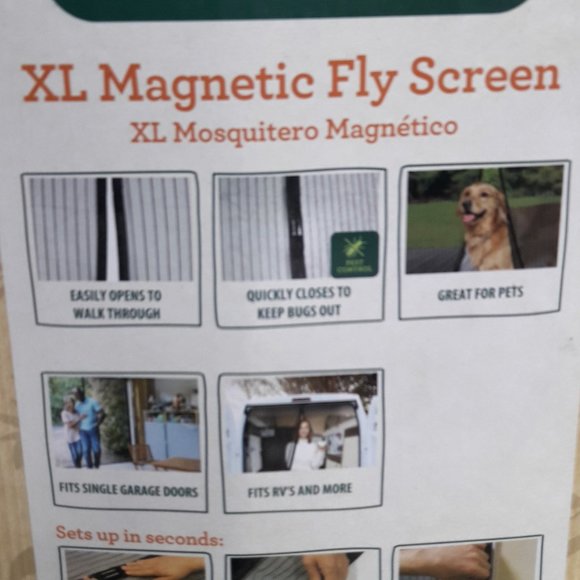 Screen Door Garage One Car RV Large Magnetic Fabric Mesh Doorway Cover 8x9 ft - Picture 6 of 11